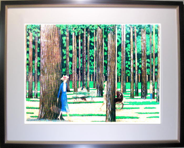 カシニョール 森の中の散歩 1980年 絵画（リトグラフ）作品